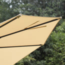 Outsunny 3(m) Garden Banana Parasol Patio Cantilever Hanging Umbrella Beige