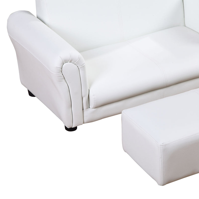 HOMCOM Kids Sofa 2 Seater Childrens Armchair Furniture Bedroom Playroom
