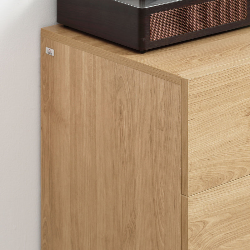 HOMCOM Chest of Drawers, 3 Drawer Unit Storage Cabinet for Bedroom, Natural