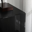 HOMCOM High Gloss Storage Cabinet for Bedroom Living Room Dining Room Black