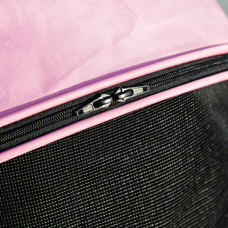 PawHut Detachable Pet Stroller with Rain Cover for Small and Tiny Dogs, Pink