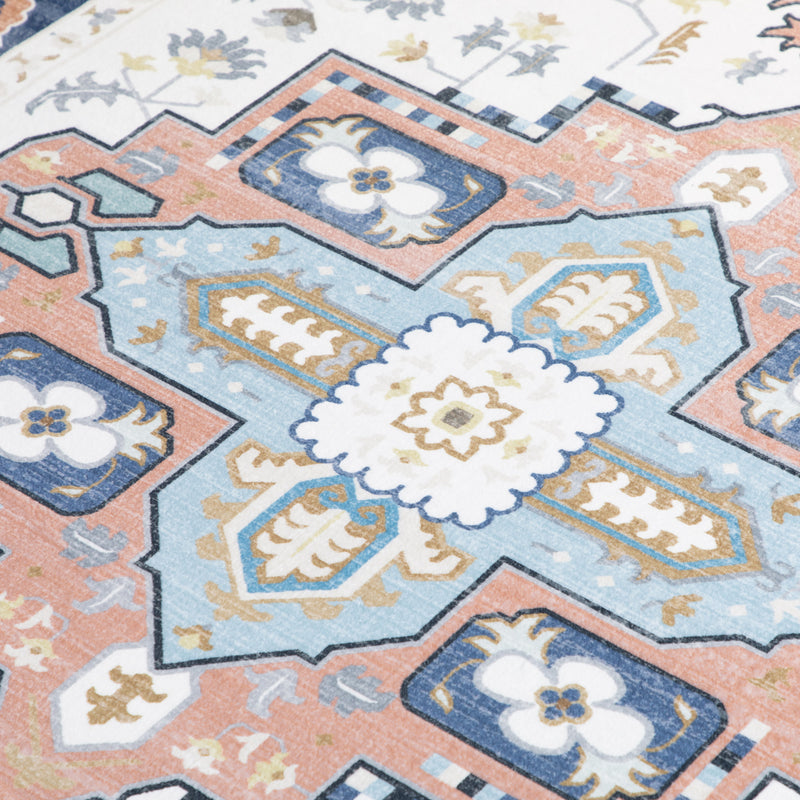 HOMCOM Area Rugs for Bedroom, Vintage Floral Large Carpet, 160x230cm, Blue