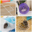 PawHut Hamster Cage w/ Tubes Exercise Wheel, Water Bottle, Food Dish -  Blue