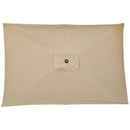 Outsunny 3x2m Patio Parasol Canopy Tilt Crank 6 Ribs Sun Shade Garden Khaki