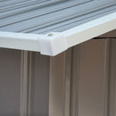 Outsunny Garden Shed Storage Unit w/Locking Door Floor Foundation Vent Grey