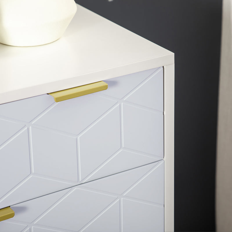HOMCOM Accent Chest of Drawers, 5-Drawer Storage Organizer Unit for Bedroom