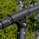 Outsunny 2.7m Garden Cantilever Banana Parasol Sun Shade w/ Crank, Black