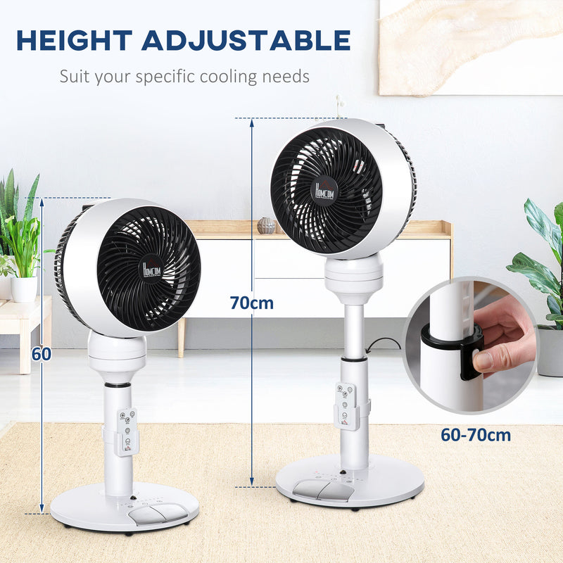 HOMCOM 28 Inch Height Adjustable Air Circulator Fan 70° Oscillating 9 Setting
