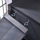 PawHut Wood Indoor Rabbit Hutch Elevated 2-Floor Guineas Pigs Cage w/ Wheels