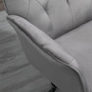 Vinsetto Swivel Computer Chair w/ Arm Modern Style Tufted Home Office Deep Grey