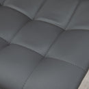 HOMCOM Bar Stools Set of 2 Adjustable Counter Barstools W/ Footrest Grey