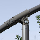 Outsunny 2.7m Cantilever Banana Parasol Outdoor Sun Shade w/ Crank, Dark Grey