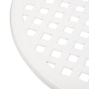 Outsunny 3PCs Garden Bistro Set Cast Aluminium Round Table With 2 Chairs White