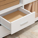 Vinsetto Printer Stand Mobile Office Storage Cabinet W/ Shelves Drawers, White