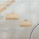 PawHut Hamster Cage, Gerbil Cage W/ Deep Bottom, Wooden Ramp, Exercise Wheel