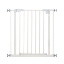 PawHut 74-80cm Adjustable Metal Pet Gate Safety Barrier w/ Auto-Close Door White