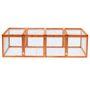 PawHut Wooden Rabbit Hutch Cage House w/ Mesh Wire Safety for Outdoor Garden