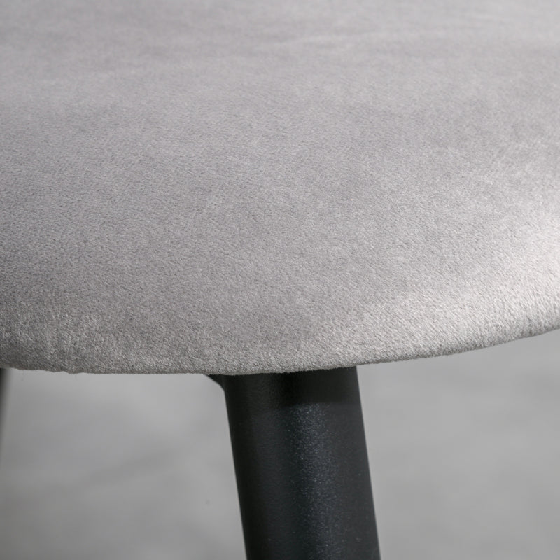 HOMCOM High Back Dining Chairs Velvet-Touch Accent Chairs with Metal Legs