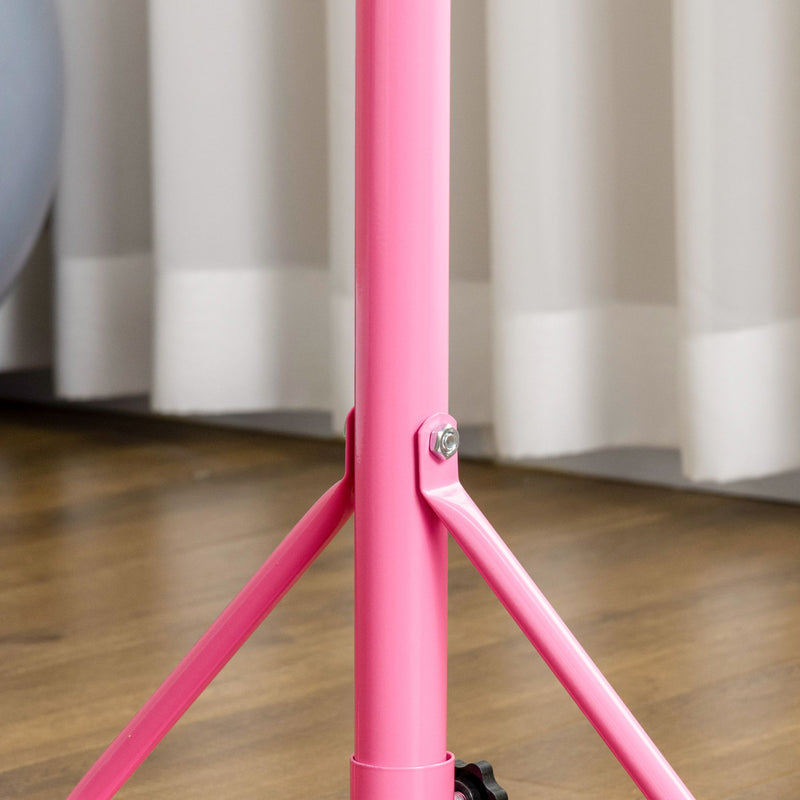 HOMCOM Freestanding Ballet Barre, Height Adjustable Ballet Bar for Home, Studio