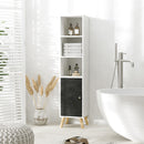 kleankin Bathroom Storage Cabinet W/ Adjustable Shelves and Cabinet, White