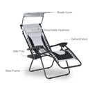 Outsunny Zero Gravity Lounger Chair, Folding Camping Reclining Chair, Grey