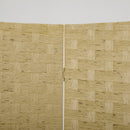 HOMCOM 4 Panel Folding Room Dividers for Wall, Privacy Screen Panels, Brown