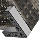 Outsunny Patio Wicker Coffee Table w/ Glass Top Suitable for Garden Backyard