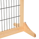 PawHut Adjustable Wooden Pet Gate Freestanding Dog Barrier for Doorway