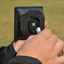 Outsunny 2.7m Garden Parasol Summer Shelter w/ LED Solar Light Crank Tilt Blue