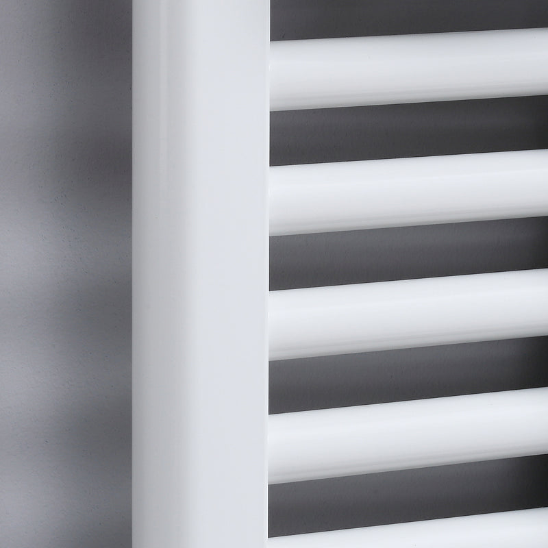 HOMCOM Heated Towel Rail, Hydronic Bathroom Ladder Radiator 600mm x 1200mm White