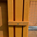 PawHut Wooden Rabbit Hutch Bunny Cage Outdoor Small Animal House w/ Hinged Top