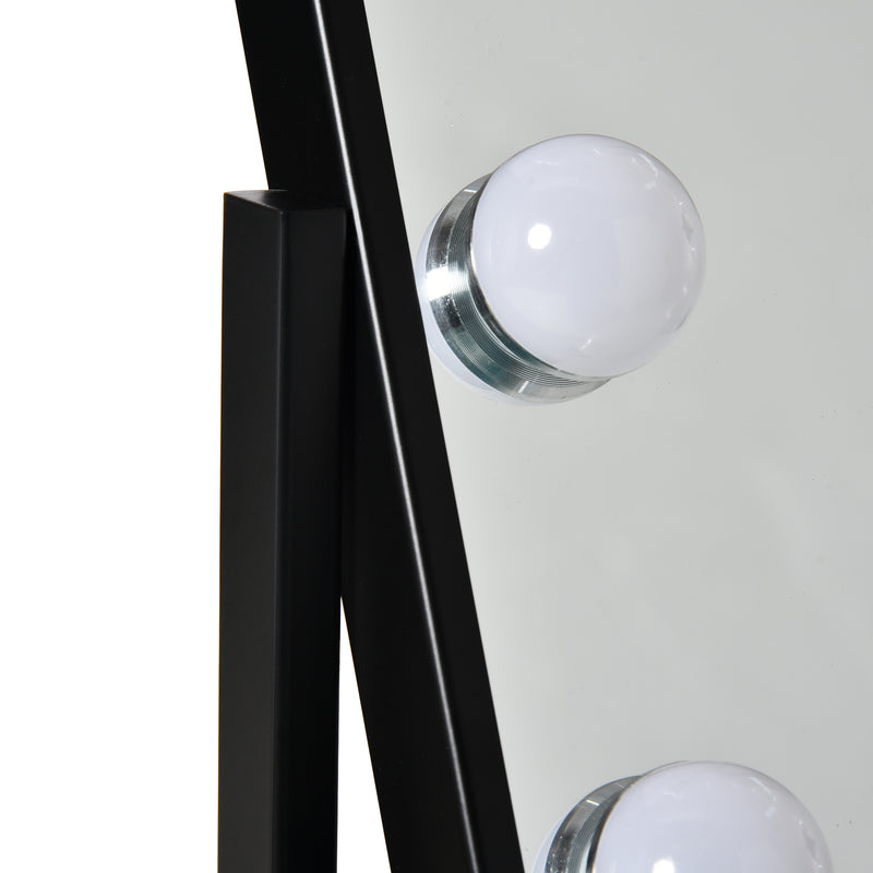HOMCOM Hollywood Vanity Mirror with Dimmable LED Bulbs, Memory Function Bedroom