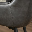 HOMCOM Retro Dining Chair Set of 2, PU Leather Upholstered Side Chairs