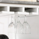 HOMCOM Kitchen Trolley Utility Cart W/ Wheel Wine Rack Open Shelf and Cabinet