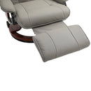 HOMCOM Ergonomic Office Recliner Sofa Chair PU Leather Armchair Lounger Grey