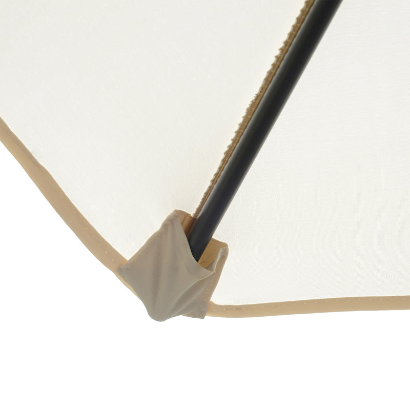 Outsunny 2.8m Patio Umbrella Parasol Outdoor Table Umbrella 6 Ribs Off-White