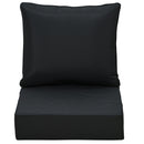 Outsunny Outdoor Seat and Back Cushion Set, Deep Seating Chair Cushion, Black