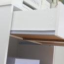 Vinsetto Mobile Printer Stand w/ Storage Shelf Universal Wheels for Home White