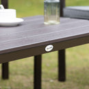 Outsunny 4 Piece Outdoor Conversation Furniture Set with Coffee Table & Cushions