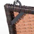 Outsunny 2-person Wicker Swing Chair, Porch Loveseat Garden Hanging Bench, Cream