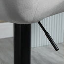 HOMCOM Set Of 2 Luxurious Velvet-Touch Bar Stools Metal Frame Footrest Grey