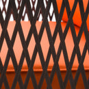 Outsunny 3 Pieces Patio Rattan Bistro Set with Tempered Glass Table Orange