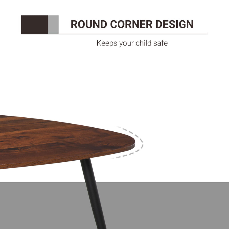 HOMCOM Coffee Table Set of 2 Nesting End Side Tables Living Room Home Office