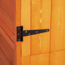 Outsunny Wooden Garden Shed Outdoor Shelves Utility Tool Storage Cabinet Teak