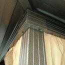 Outsunny 3x3(m) Hardtop Gazebo Outdoor Shelter w/ Steel Roof & Aluminium Frame
