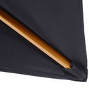 Outsunny Wooden Garden Parasol Sun Shade Patio Umbrella Canopy Black