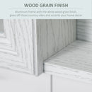 kleankin Bathroom White Cabinet Wall Mounted Storage Organiser w/ Mirrored Door