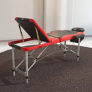 HOMCOM Portable Massage Table Beauty Therapy Couch Bed Spa Aluminum Red