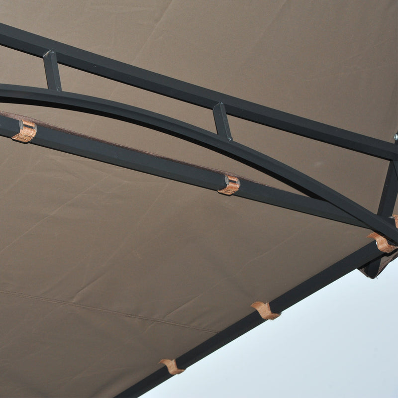 Outsunny Party BBQ Tent Outdoor Camping Patio Canopy Awing Waterproof Coffee