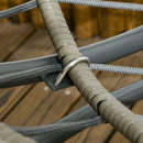 Outsunny Rattan Egg Chair Wicker Basket Chair with Cushion Bottle Holder Bag